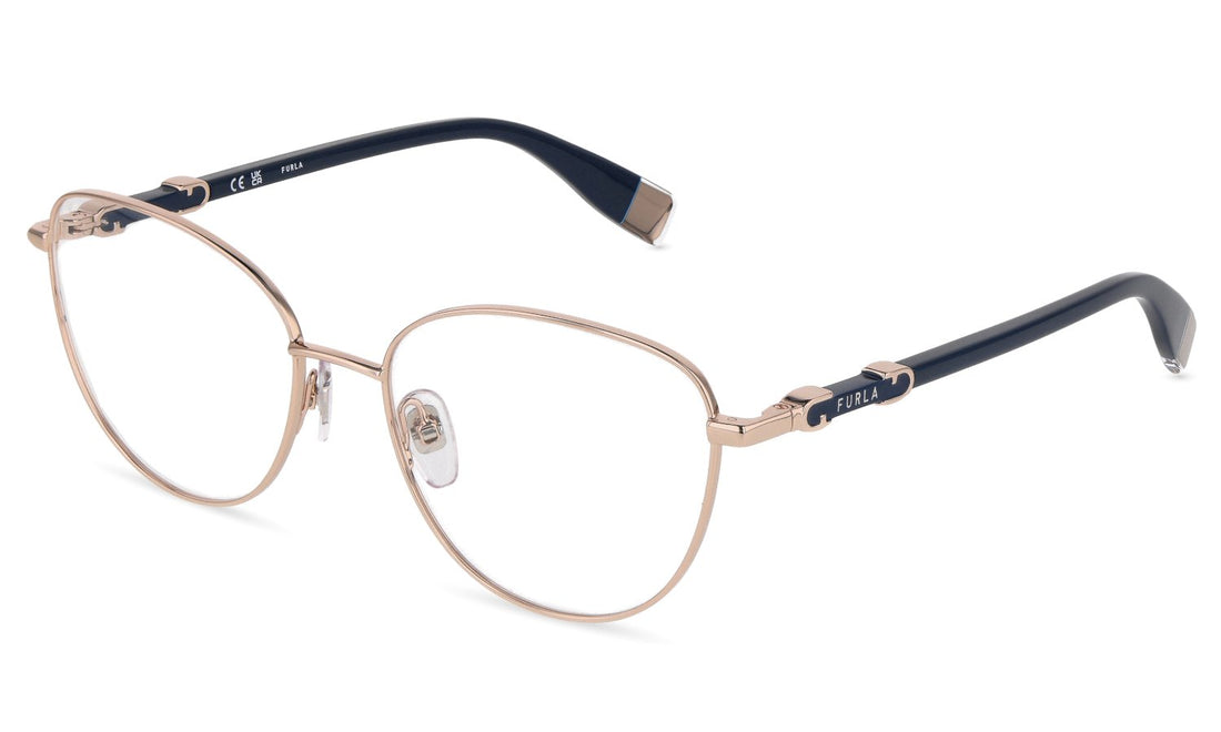 Óculos graduados furla vfub57 0a39 dorado butterfly femenino tamanho 54mm - Vista principal