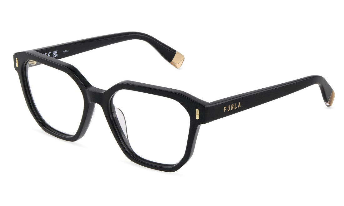 Óculos graduados furla vfub58 0700 negro geometric femenino tamanho 52mm - Vista principal