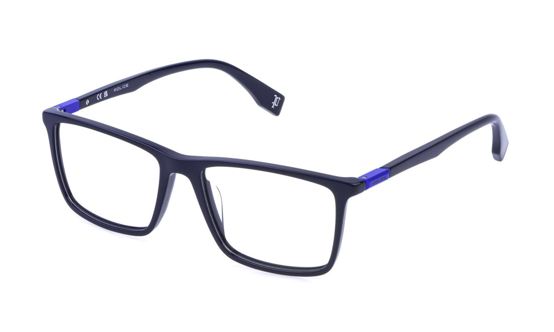 Prescription glasses police vplr58 09lj azul square masculino size 53mm - Main view