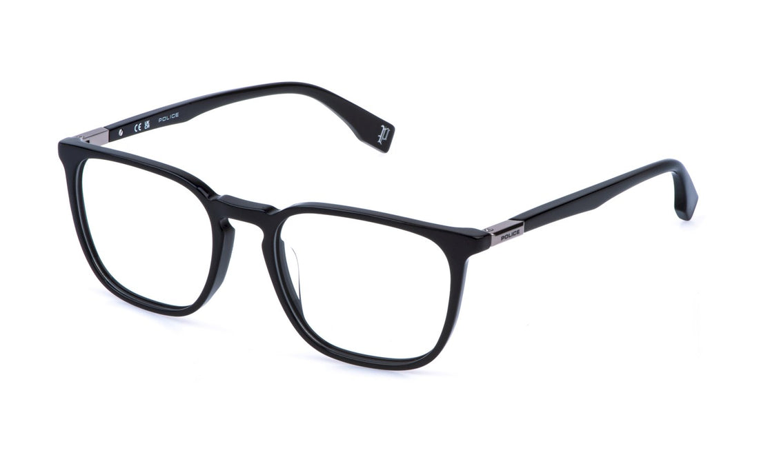 Prescription glasses police vplr59 0700 negro square masculino size 53mm - Main view