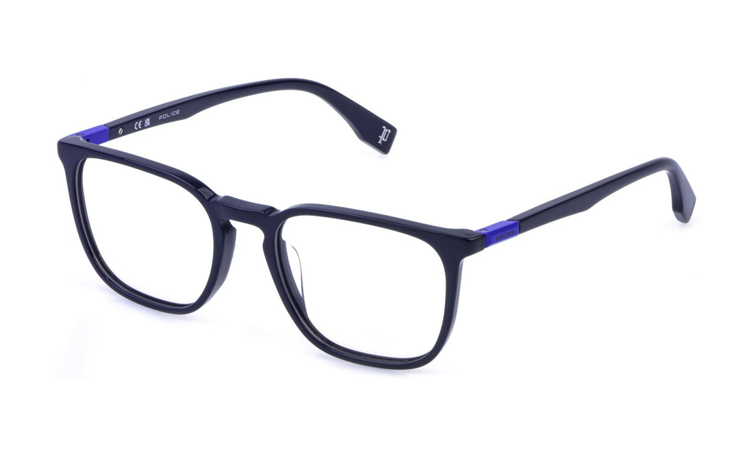 Prescription glasses police vplr59 09lj azul square masculino size 53mm - Main view