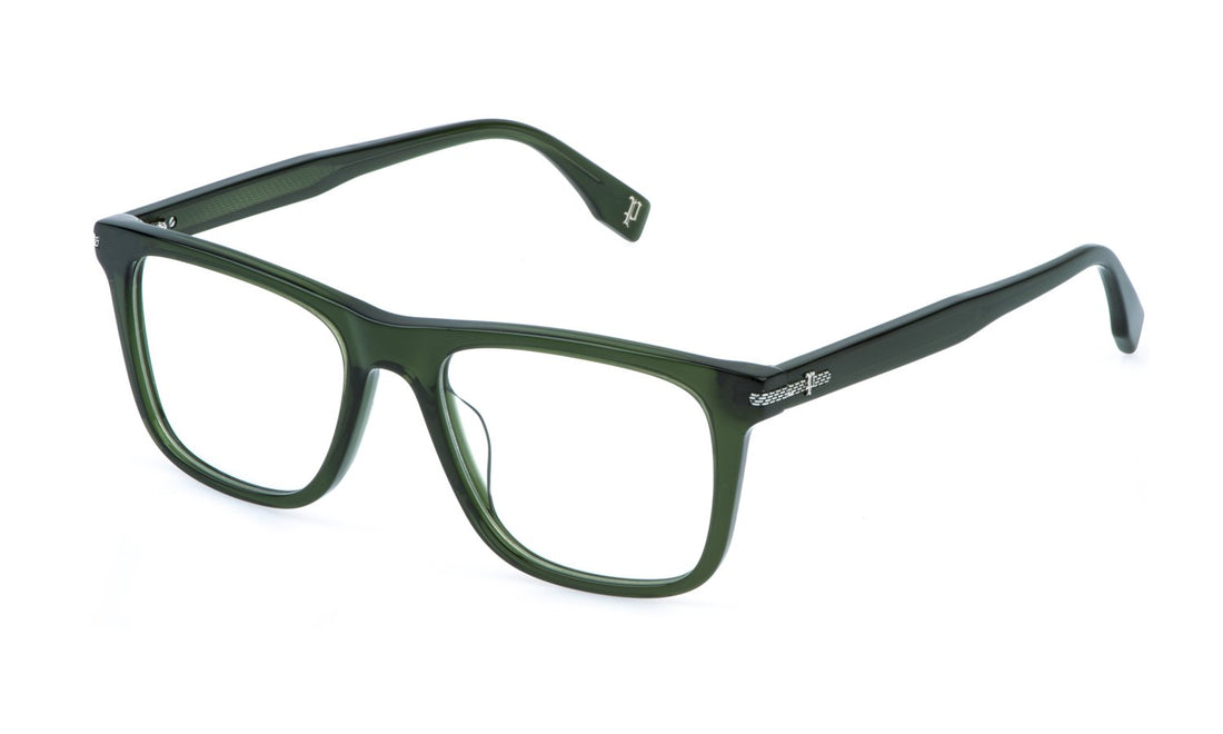Prescription glasses police vplr62 06w5 verde square masculino size 54mm - Main view