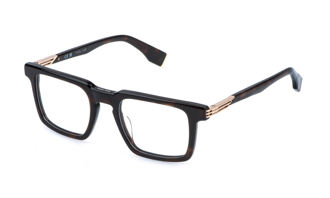 Prescription glasses police vplr69 01ay havana square masculino size 50mm - Main view