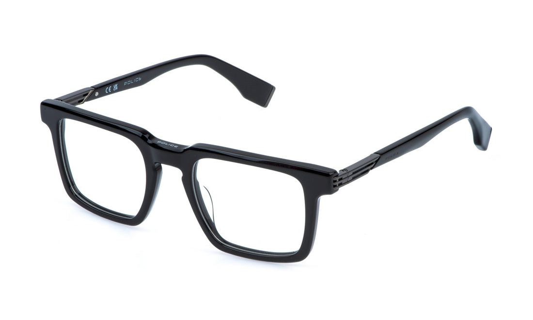 Prescription glasses police vplr69 0700 negro square masculino size 50mm - Detailed view