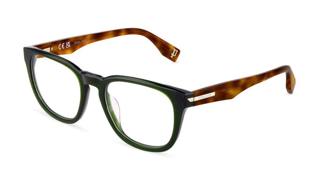 Brillen police vplu56 09gt verde square masculino größe 50mm - Hauptansicht