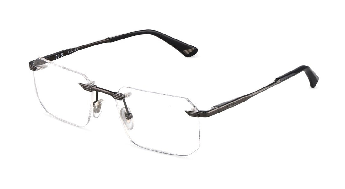 Brillen police vplu64 0568 plateado geometric masculino größe 55mm - Hauptansicht