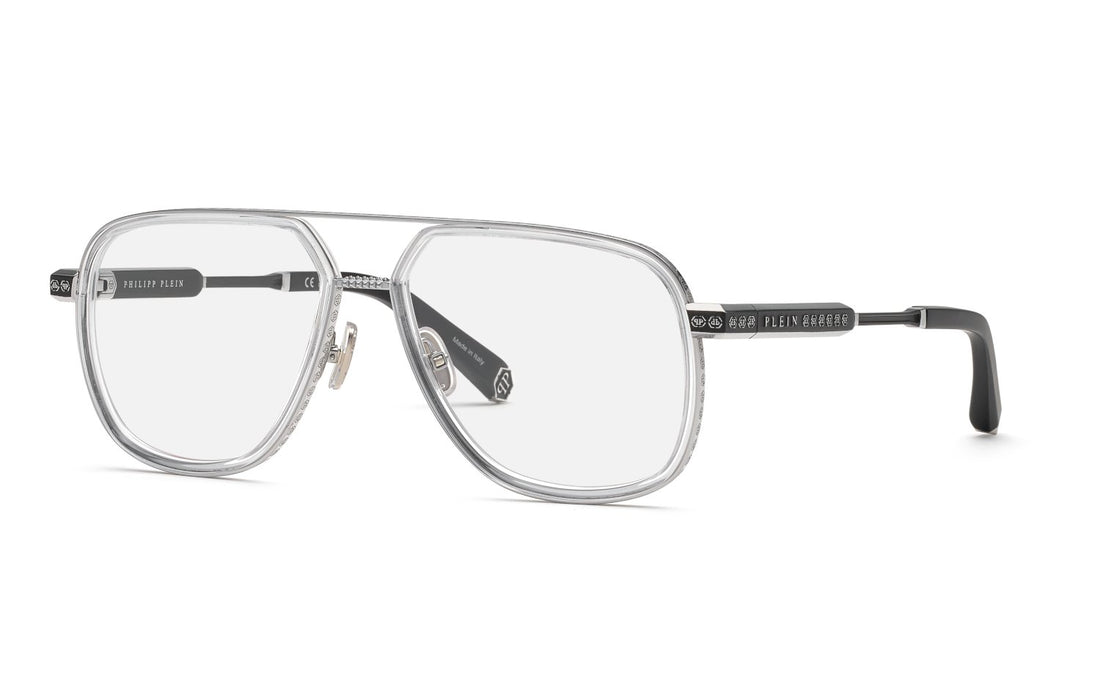 Gafas graduadas philipp plein vpp198m 0k07 plateado geometric masculino talla 59mm - Vista principal