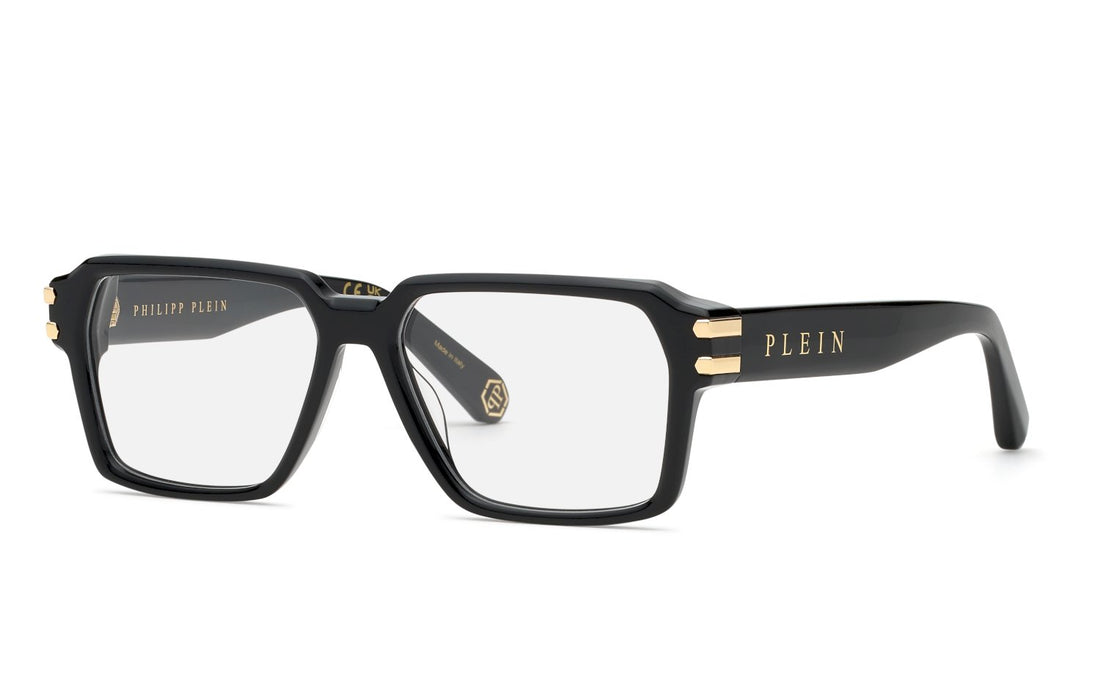 Glasögon philipp plein vpp223 0700 negro geometric masculino storlek 57mm - Huvudvy