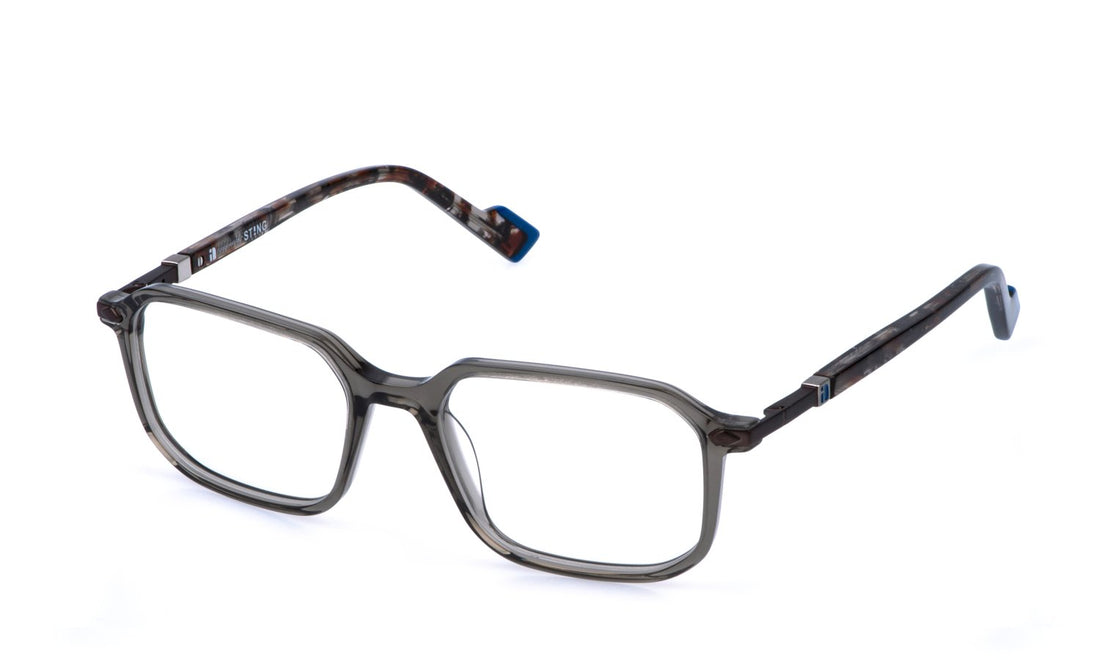 Óculos graduados sting vst592 07n8 marron square masculino tamanho 52mm - Vista principal