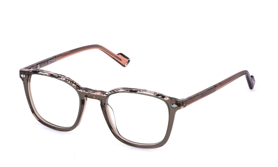 Óculos graduados sting vst593v 06u2 marron pantos masculino tamanho 49mm - Vista principal