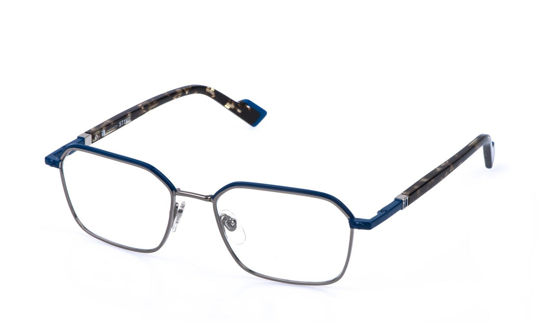 Óculos graduados sting vst596 0508 plateado square masculino tamanho 54mm - Vista principal