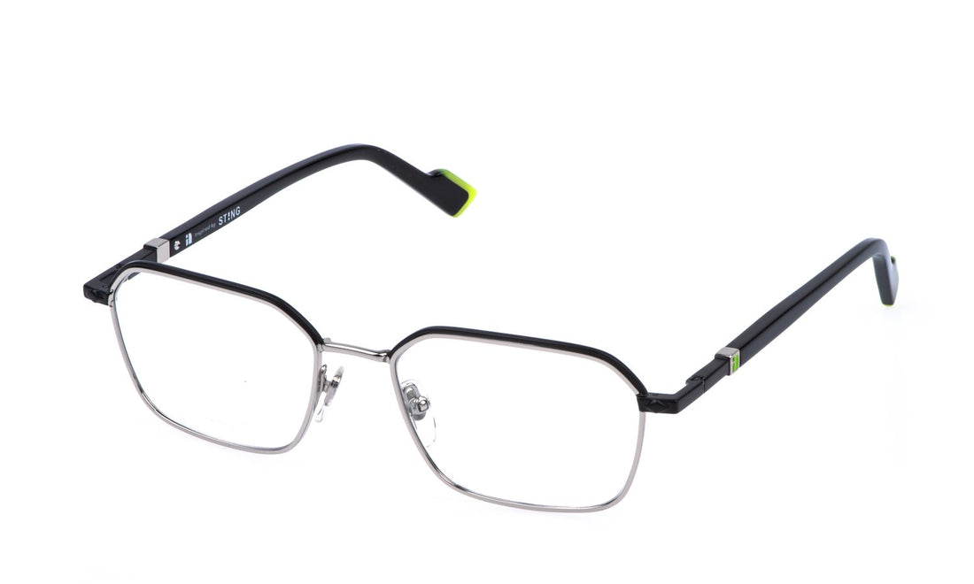 Óculos graduados sting vst596 0k07 plateado square masculino tamanho 54mm - Vista principal