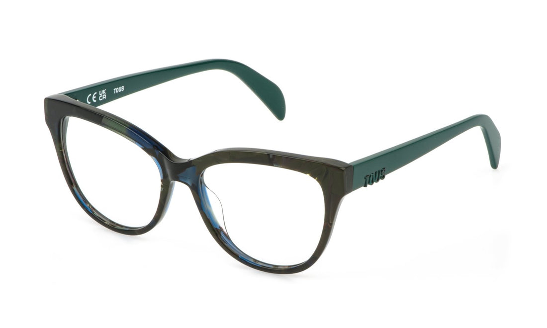 Occhiali da vista tous vtod40 09a8 verde butterfly femenino taglia 53mm - Vista principale