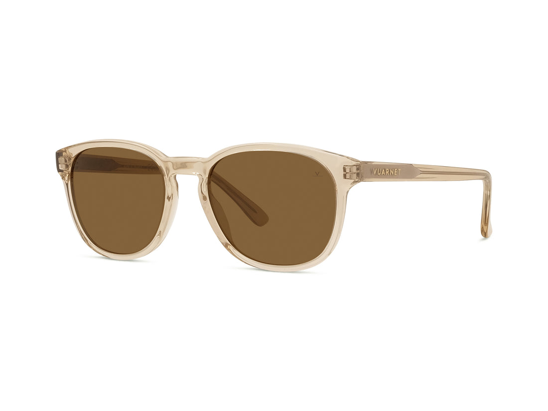 Sunglasses vuarnet belvedere 02 vu40011i 57e beige square masculino size 54mm - Main view