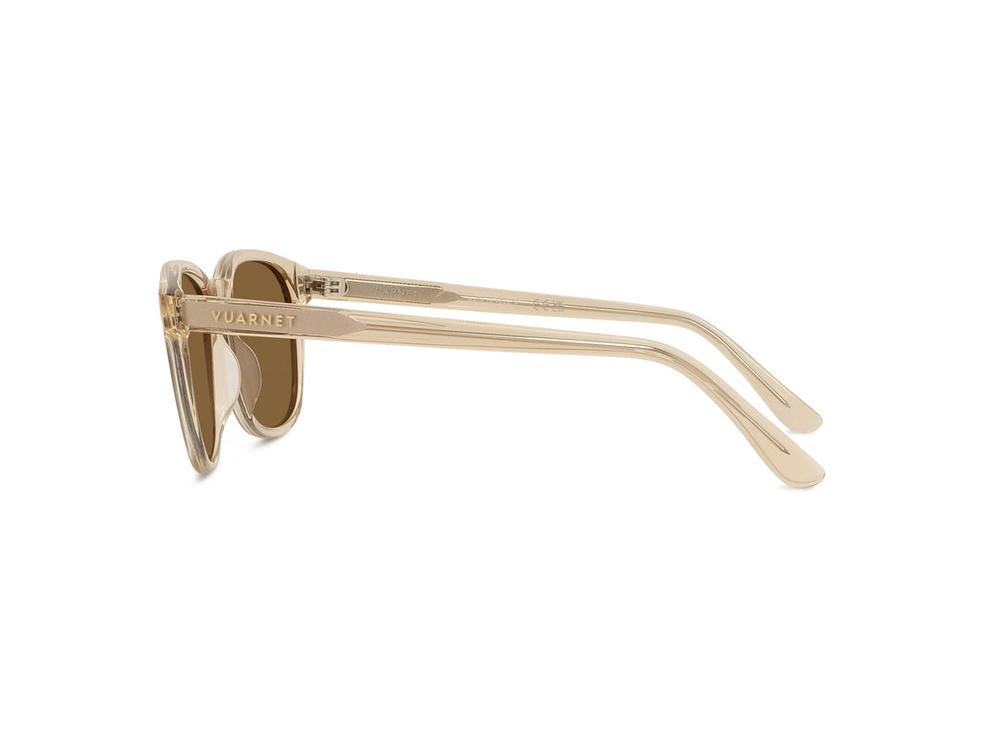 Sunglasses vuarnet belvedere 02 vu40011i 57e beige square masculino size 54mm - Detailed view