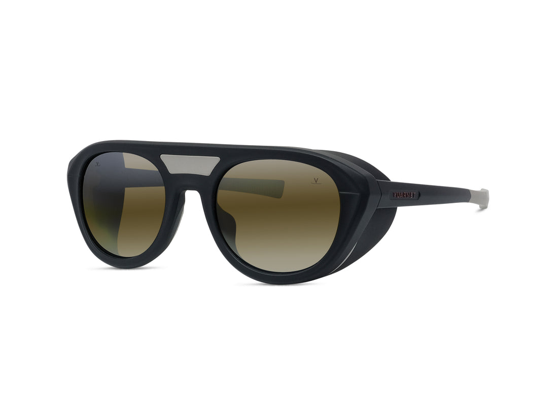 Óculos de sol vuarnet ice 04 vu40052u 02q black round unisex tamanho 53mm - Vista principal
