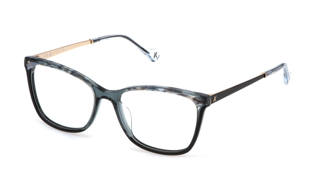 Prescription glasses yalea vya117w 0819 gris square femenino size 51mm - Main view