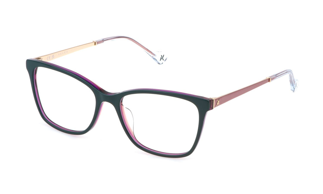 Prescription glasses yalea vya117 0d72 verde square femenino size 54mm - Main view