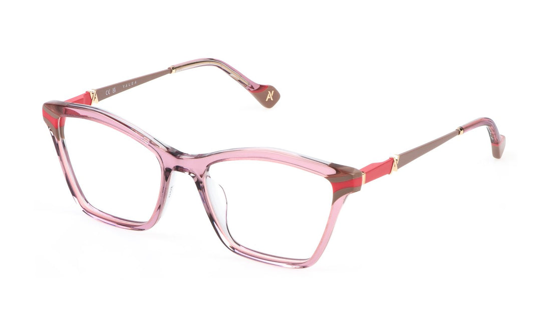 Prescription glasses yalea vya162l 0s61 rosa geometric femenino size 51mm - Main view