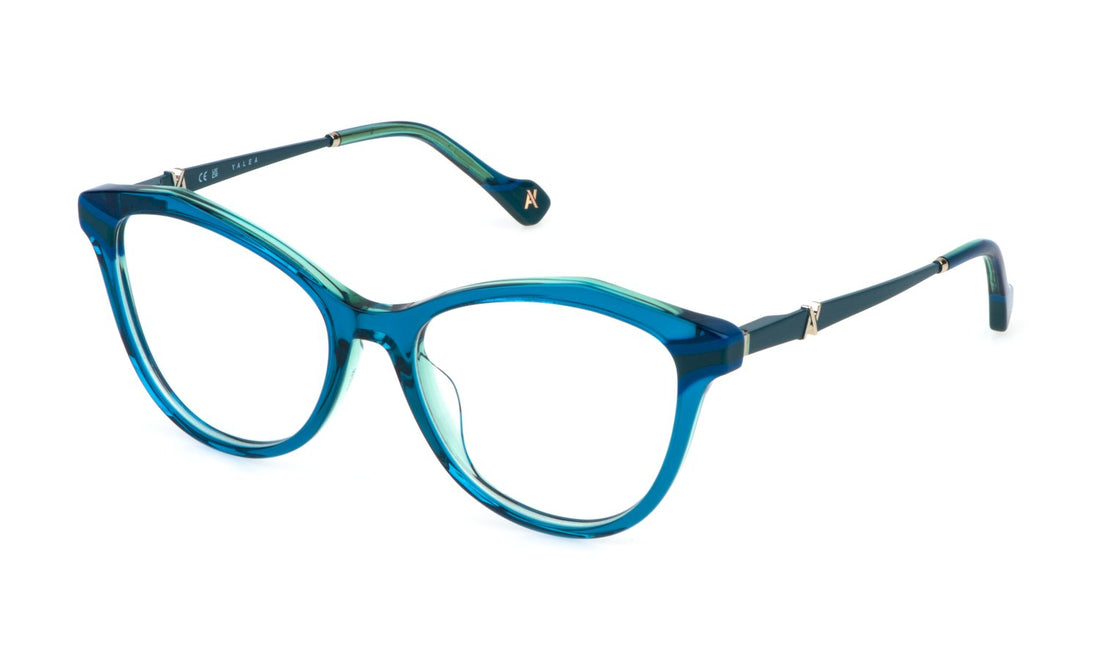 Prescription glasses yalea vya163 0u59 azul geometric femenino size 53mm - Main view