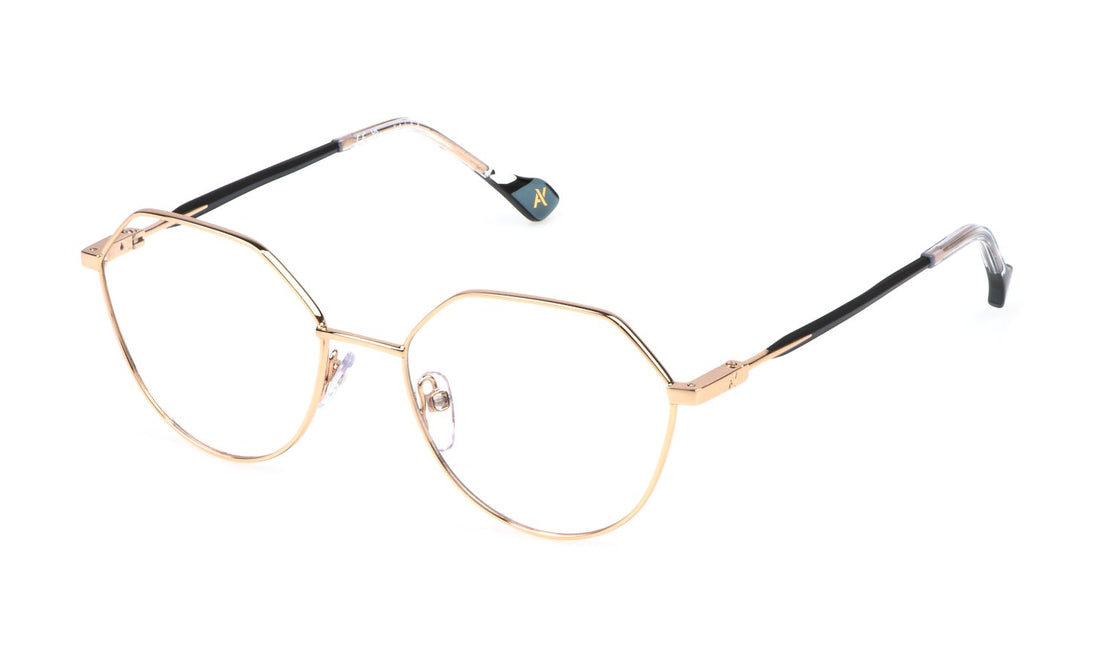 Prescription glasses yalea vya165 0300 dorado geometric femenino size 54mm - Main view