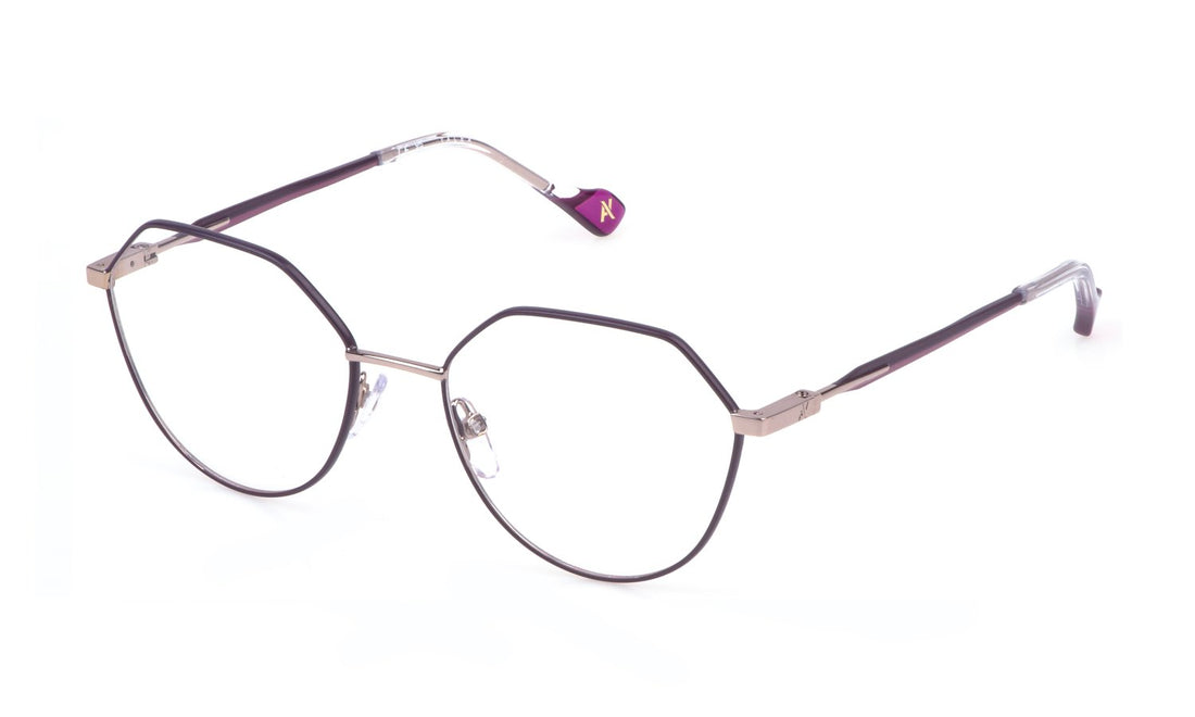 Prescription glasses yalea vya165 0e59 dorado geometric femenino size 54mm - Main view