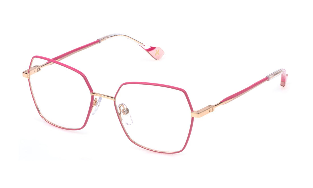 Prescription glasses yalea vya166 08mz dorado geometric femenino size 54mm - Main view