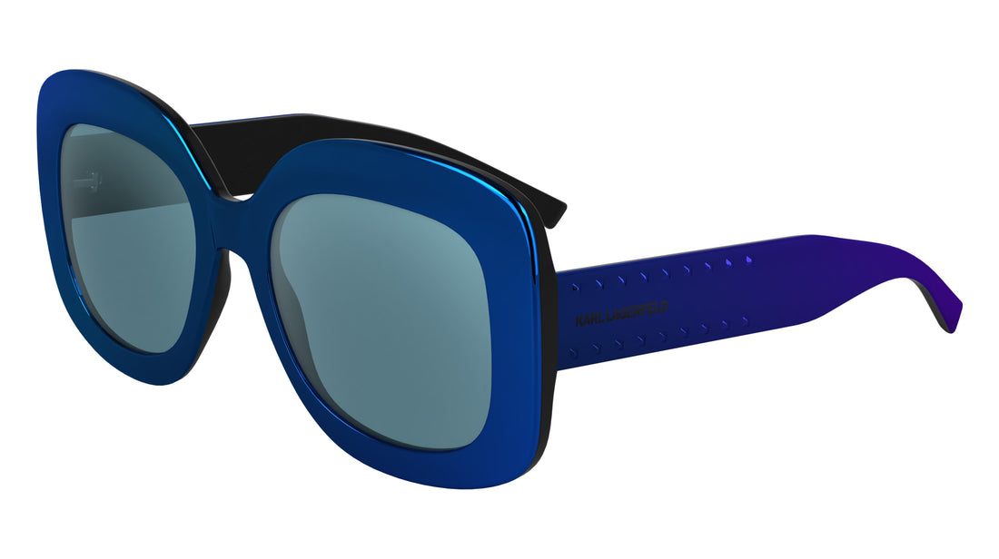 Solglasögon karl lagerfeld kl6165s 400 azul square femenino storlek 53mm - Huvudvy