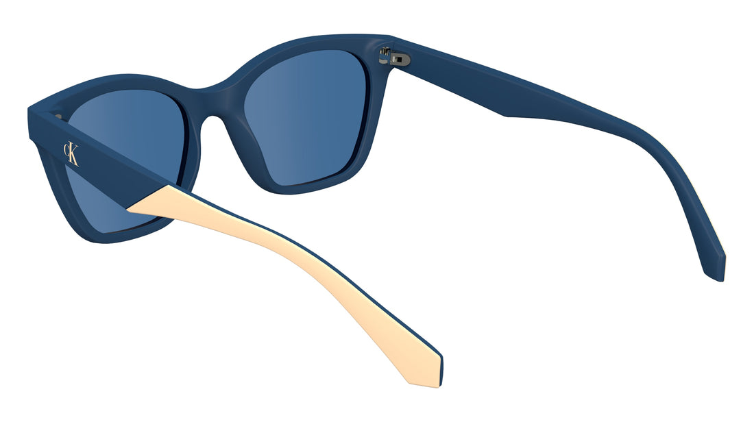 Óculos de sol calvin klein jeans ckj24303s 400 azul rectangular infantil tamanho 47mm - Vista de detalhe
