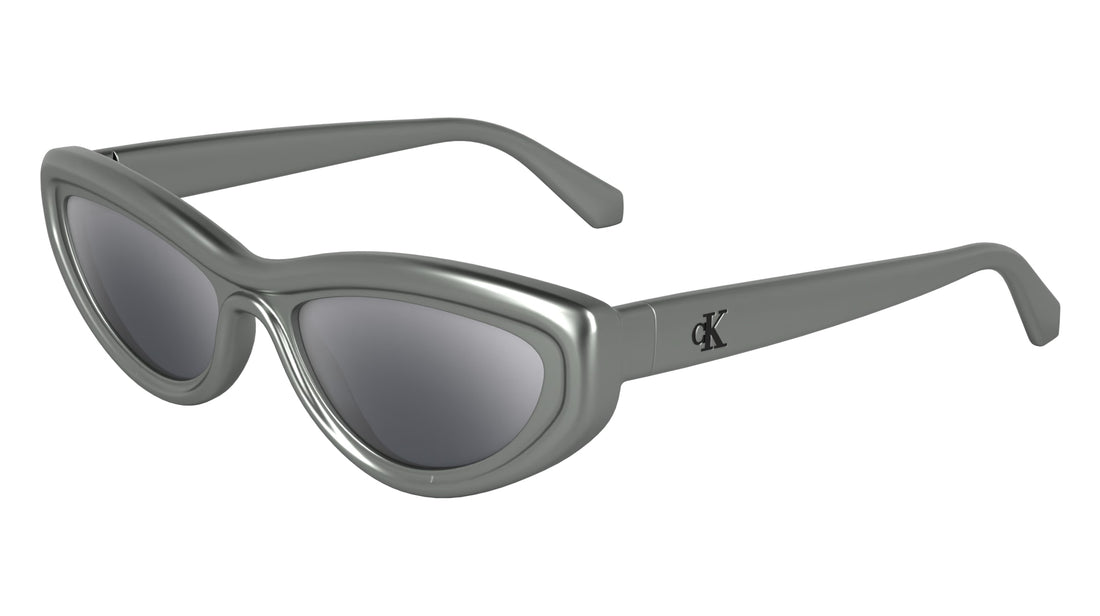Solglasögon calvin klein jeans ckj24624s 050 gris cat eye femenino storlek 55mm - Huvudvy