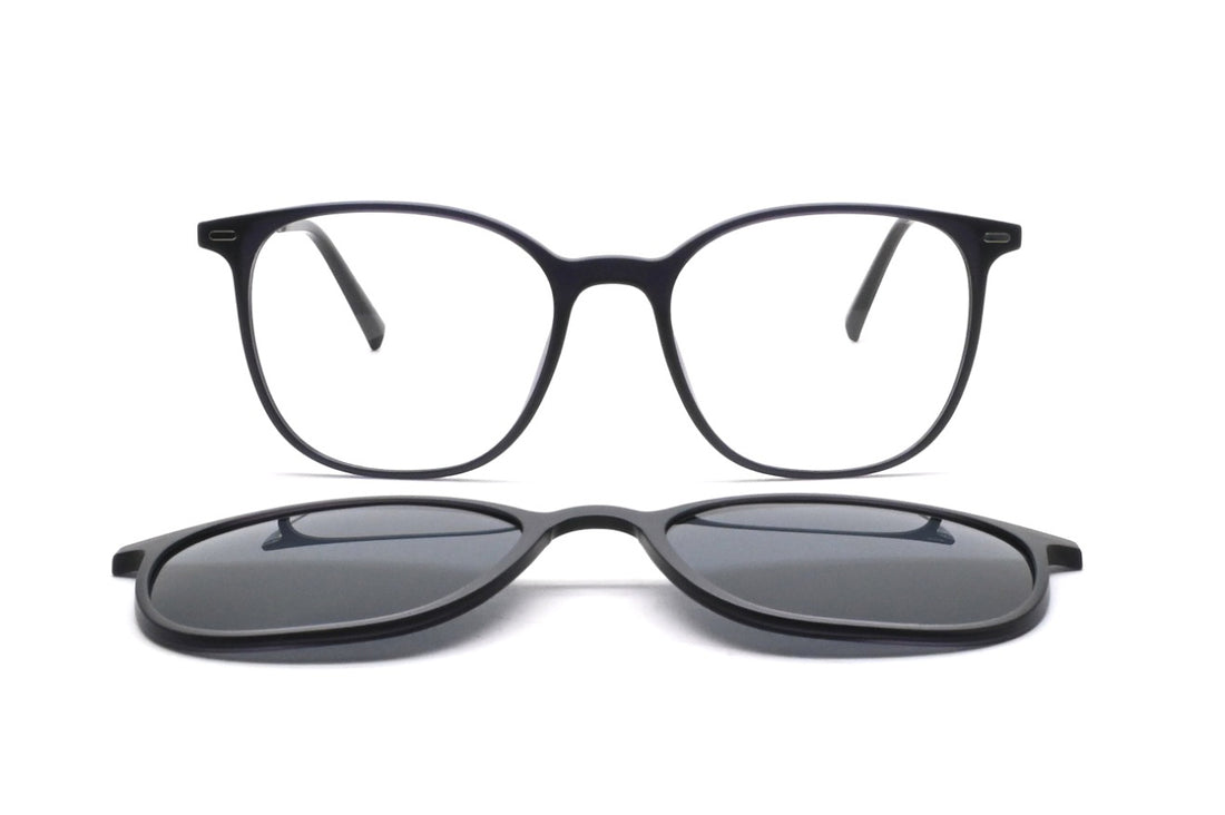 Occhiali da vista greyhounders kilda + clip-on c4 black negro square unisex taglia 52mm - Vista dettagliata