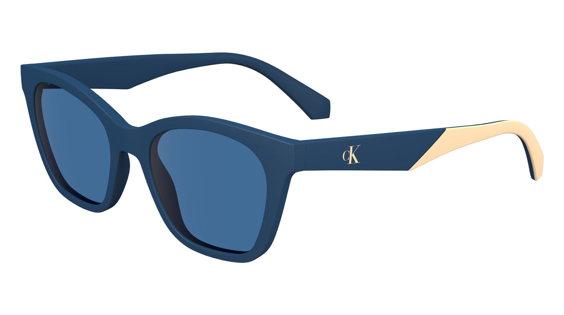 Óculos de sol calvin klein jeans ckj24303s 400 azul rectangular infantil tamanho 47mm - Vista principal