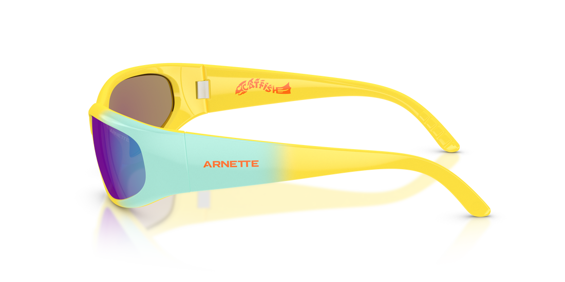 Lunettes de soleil arnette an4302 catfish 30201u amarillo oval masculino taille 62mm - Vue détaillée
