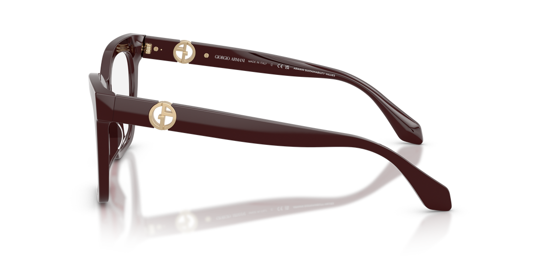 Lunettes de vue giorgio armani ar7286u 6308 violeta cat eye femenino taille 52mm - Vue détaillée