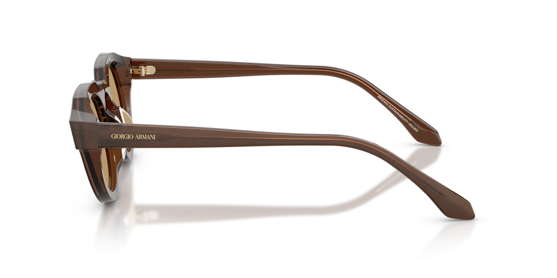 Sunglasses giorgio armani ar8255u 639473 marron round unisex size 47mm - Detailed view