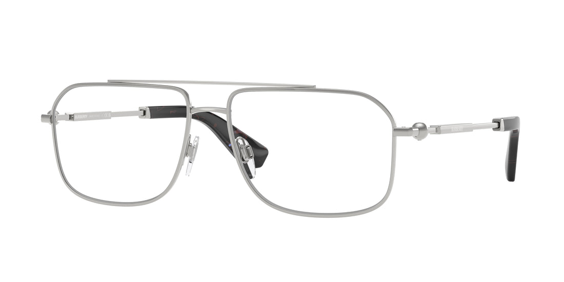 Brillen burberry be1391 1005 plateado rectangular masculino größe 58mm - Hauptansicht
