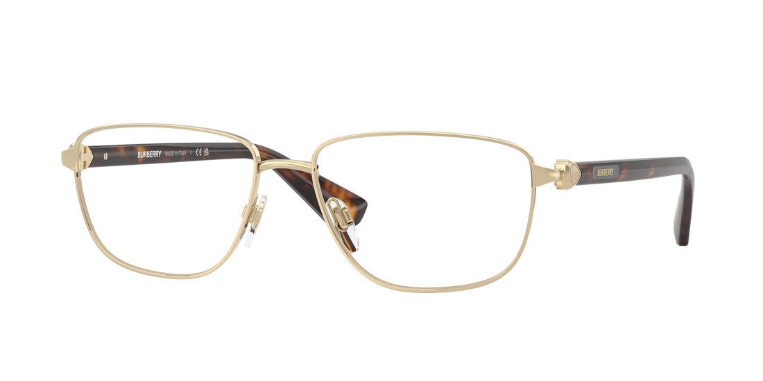 Occhiali da vista burberry be1393 1109 oro rectangular masculino taglia 55mm - Vista principale