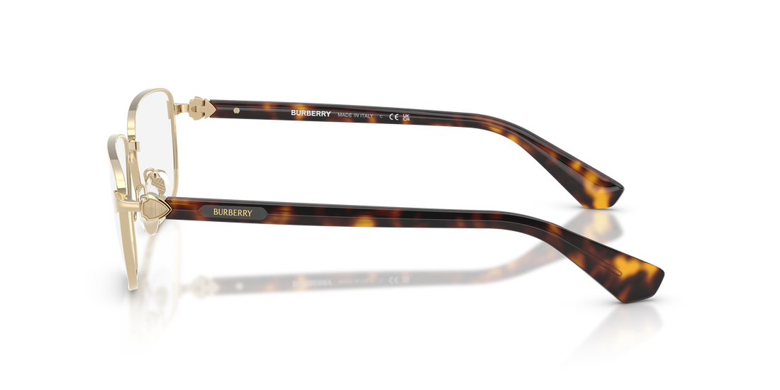 Lunettes de vue burberry be1393 1109 oro rectangular masculino taille 55mm - Vue détaillée