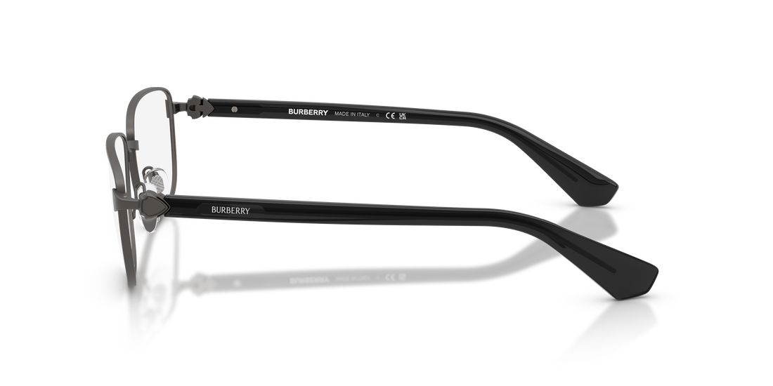 Lunettes de vue burberry be1393 1316 gris rectangular masculino taille 55mm - Vue détaillée