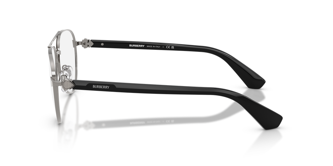 Óculos graduados burberry be1397 1003 gris pilot masculino tamanho 55mm - Vista de detalhe