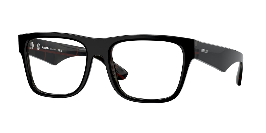 Prescription glasses burberry be2411 4121 negro square masculino size 55mm - Main view