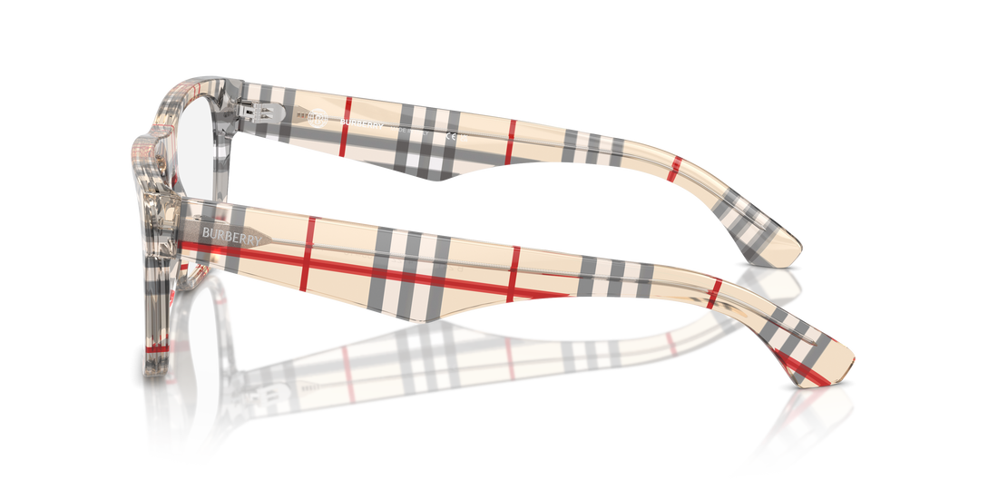 Óculos graduados burberry be2411 4122 marron square masculino tamanho 53mm - Vista de detalhe