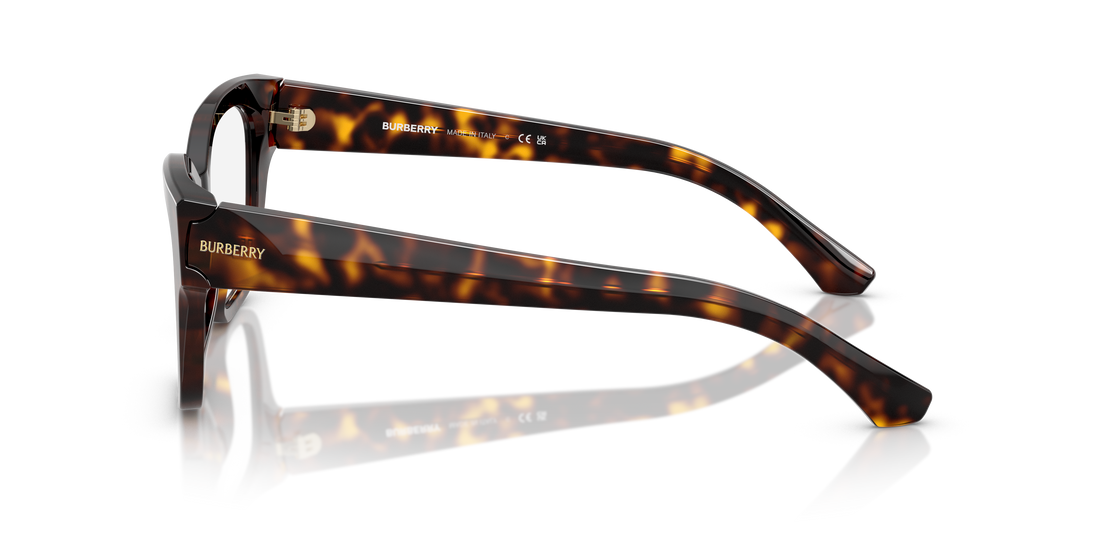 Óculos graduados burberry be2420 3002 marron cat eye femenino tamanho 52mm - Vista de detalhe