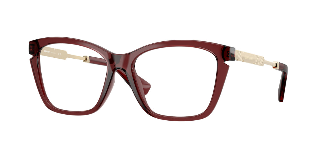 Prescription glasses burberry be2427u 4128 rojo cat eye femenino size 54mm - Main view