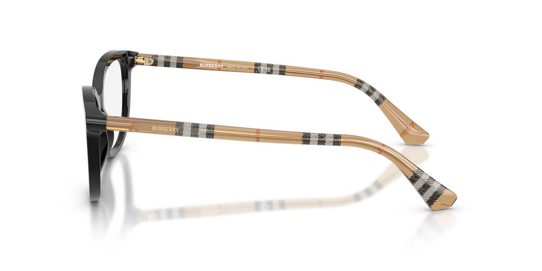 Occhiali da vista burberry be2431 4161 negro cat eye femenino taglia 52mm - Vista dettagliata