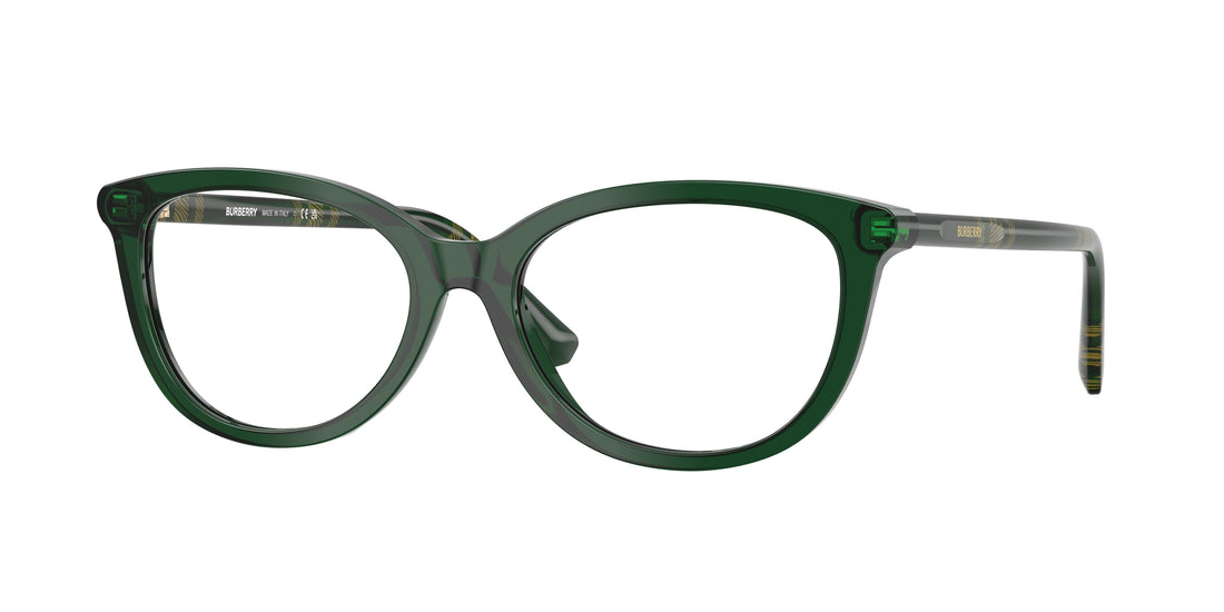 Occhiali da vista burberry be2431 4162 verde cat eye femenino taglia 52mm - Vista principale