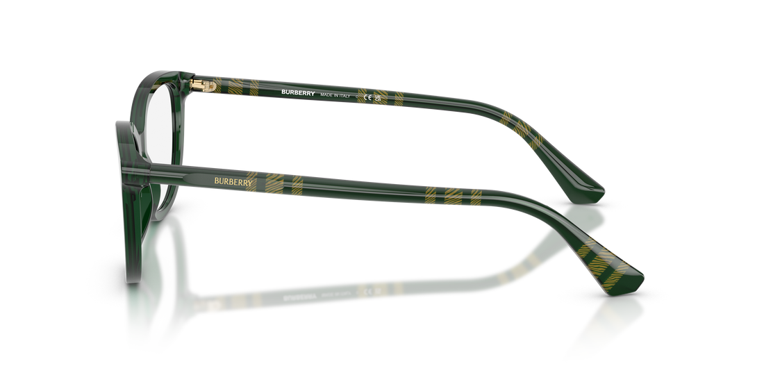 Occhiali da vista burberry be2431 4162 verde cat eye femenino taglia 52mm - Vista dettagliata