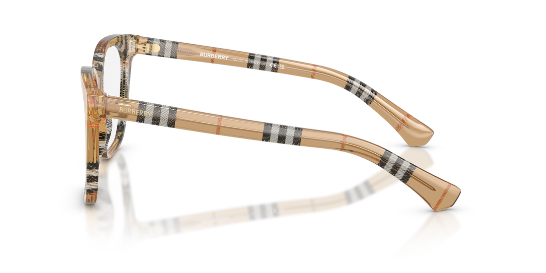 Prescription glasses burberry be2438 4163 marron square femenino size 51mm - Detailed view