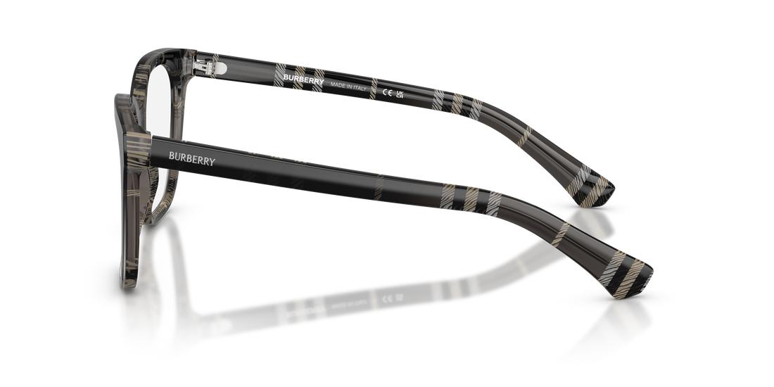 Prescription glasses burberry be2438 4200 gris square femenino size 53mm - Detailed view