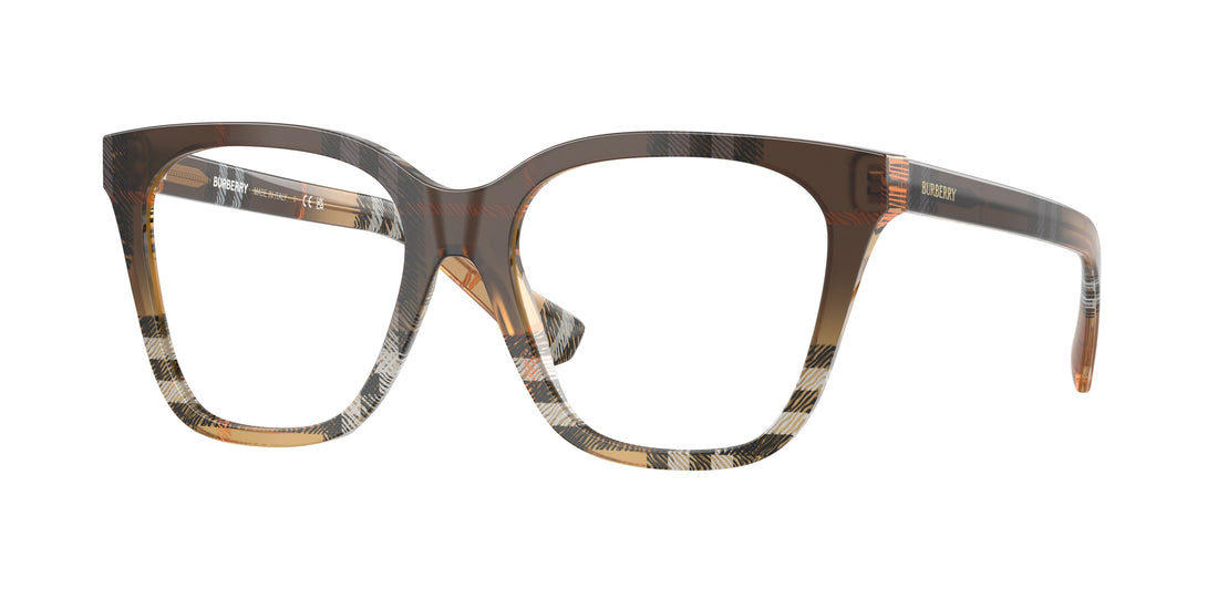 Prescription glasses burberry be2438 4202 marron square femenino size 51mm - Main view